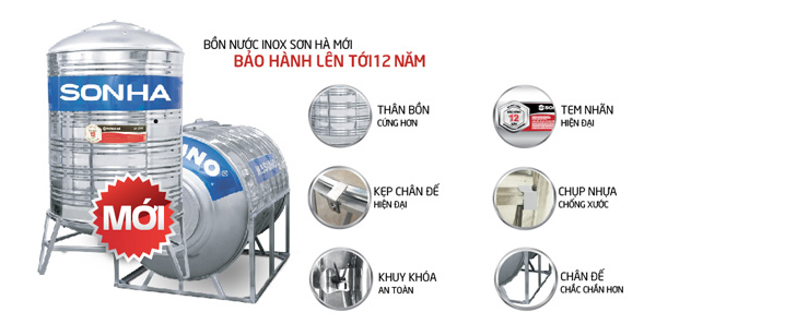 Đại lý phân phối bồn nước inox Sơn Hà chính hãng